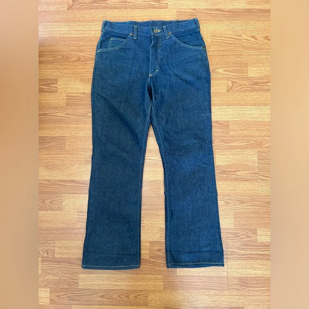 Vintage 70’s Lee Bootcut Blue Jeans RN34783 32x30 - Picture 3 of 11